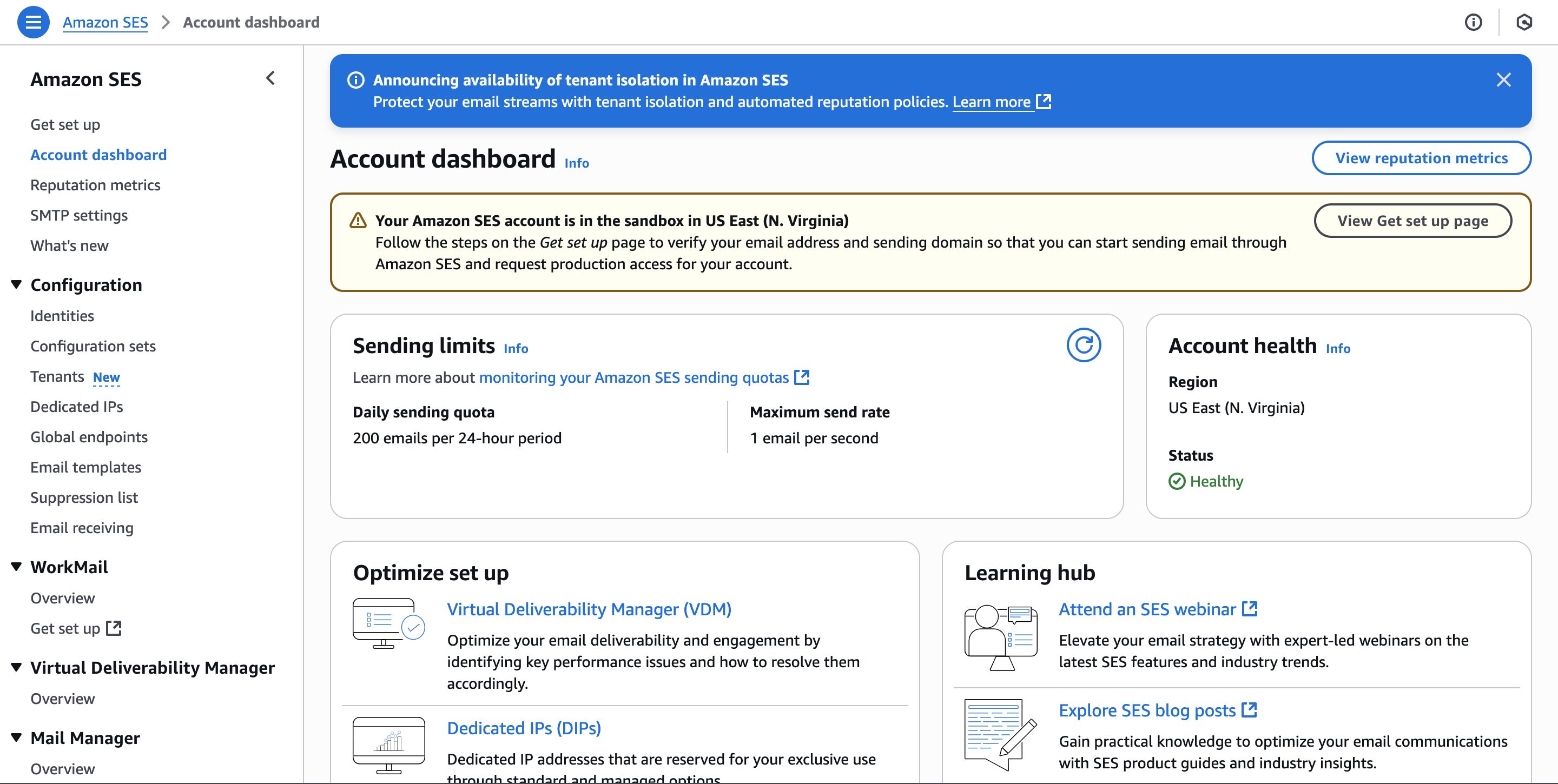 Account destination