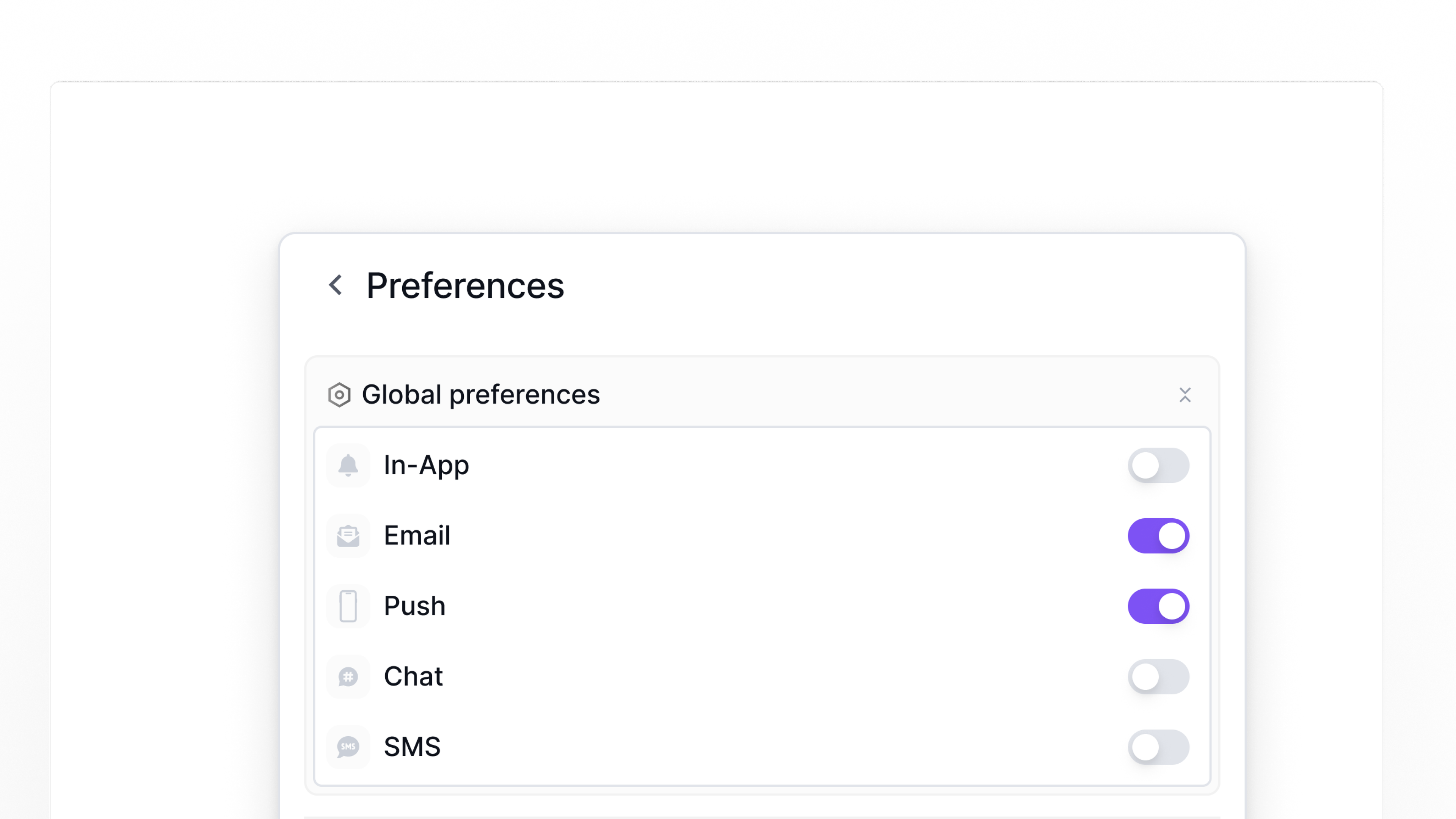 Global preferences