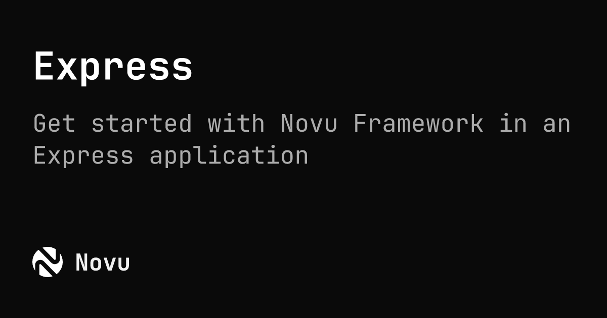 Express | Novu Documentation