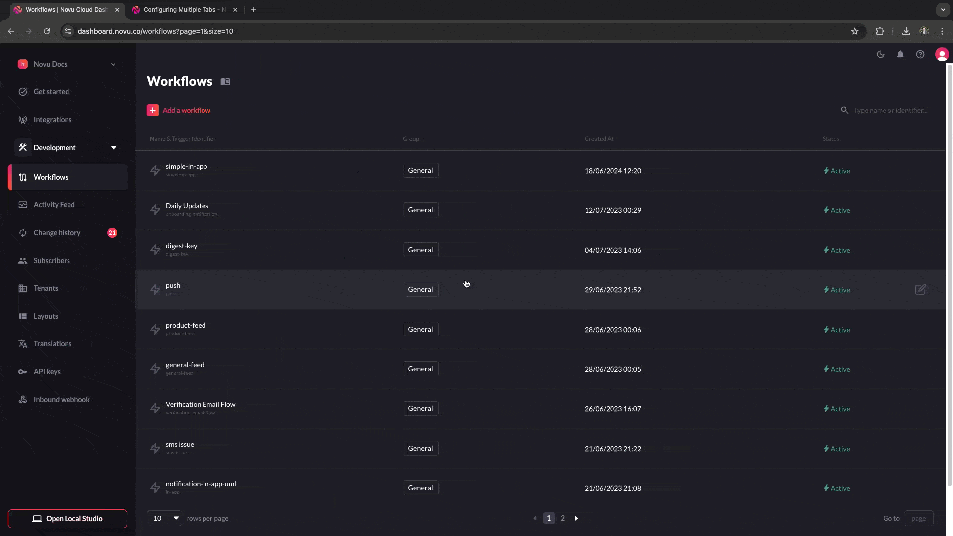 Upgrade subscription from billing settings