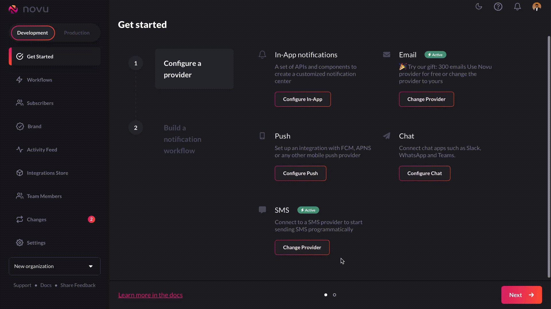 Organizations in Novu